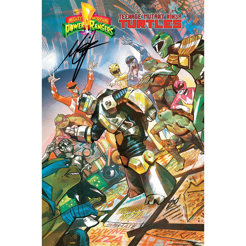 Turtle Rangers Head Mighty Morphin Power Rangers Teenage Mutant Ninja Turtles II #1 Metalh ...