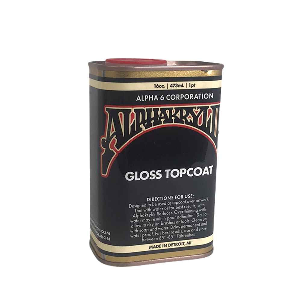 Alphakrylik Gloss Top Coat 16oz by Alpha 6 Corp