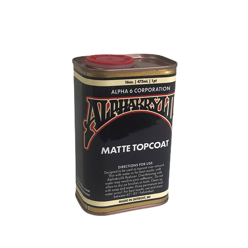 Alphakrylik Matte Top Coat 16oz by Alpha 6 Corp