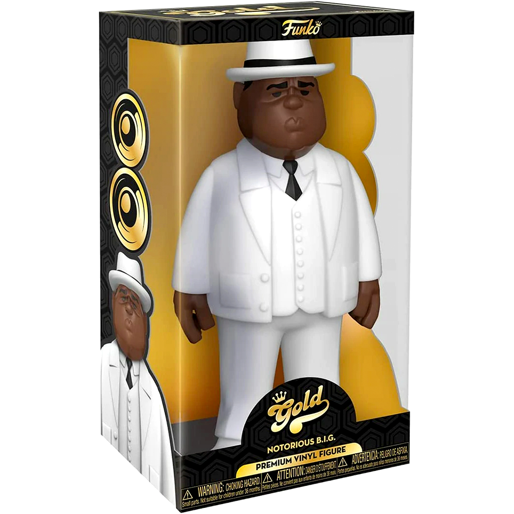 Notorious B.I.G. in White Suit 12''Tall - Gold Funko Premium Vinyl Figure