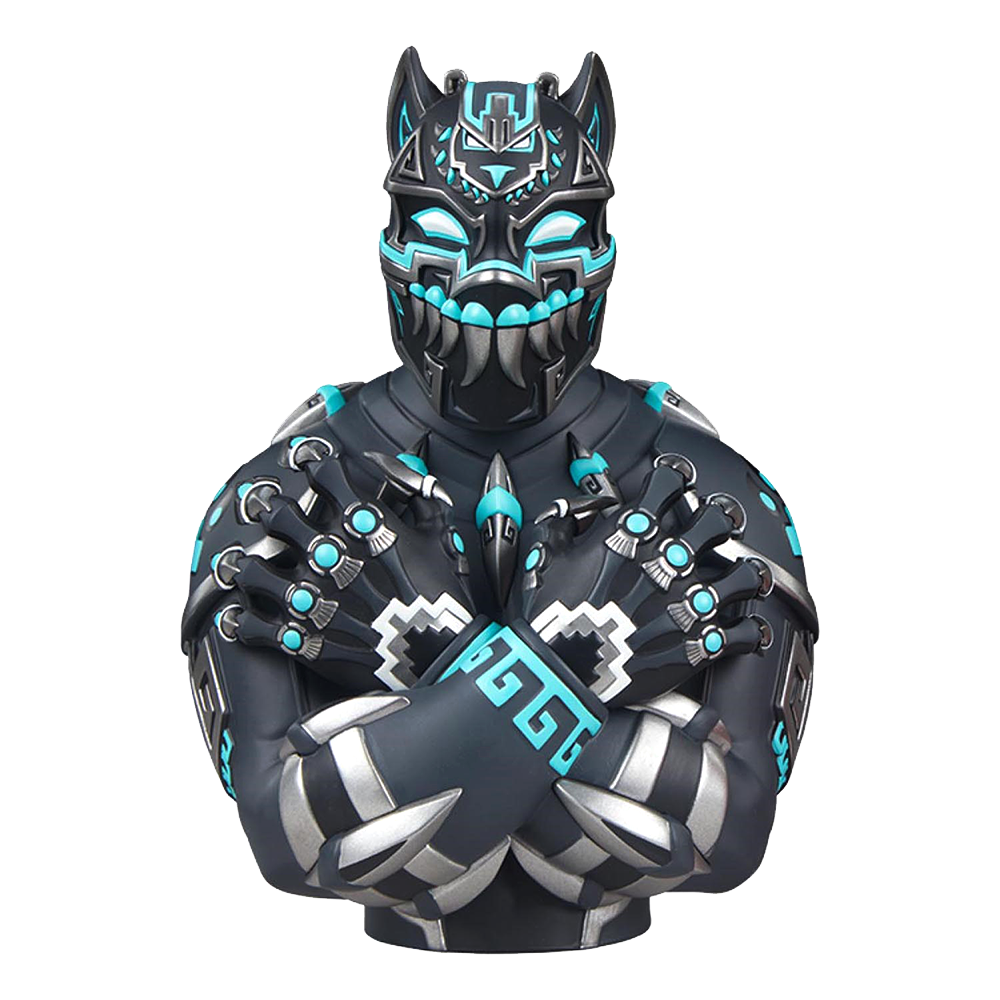 Urban Aztec Black Panther Bust by Jesse Hernandez x Unruly Industries