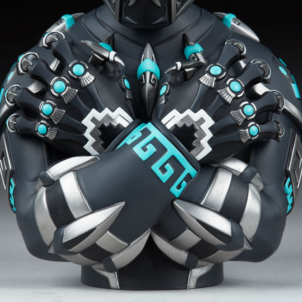 Urban Aztec Black Panther Bust by Jesse Hernandez x Unruly Industries