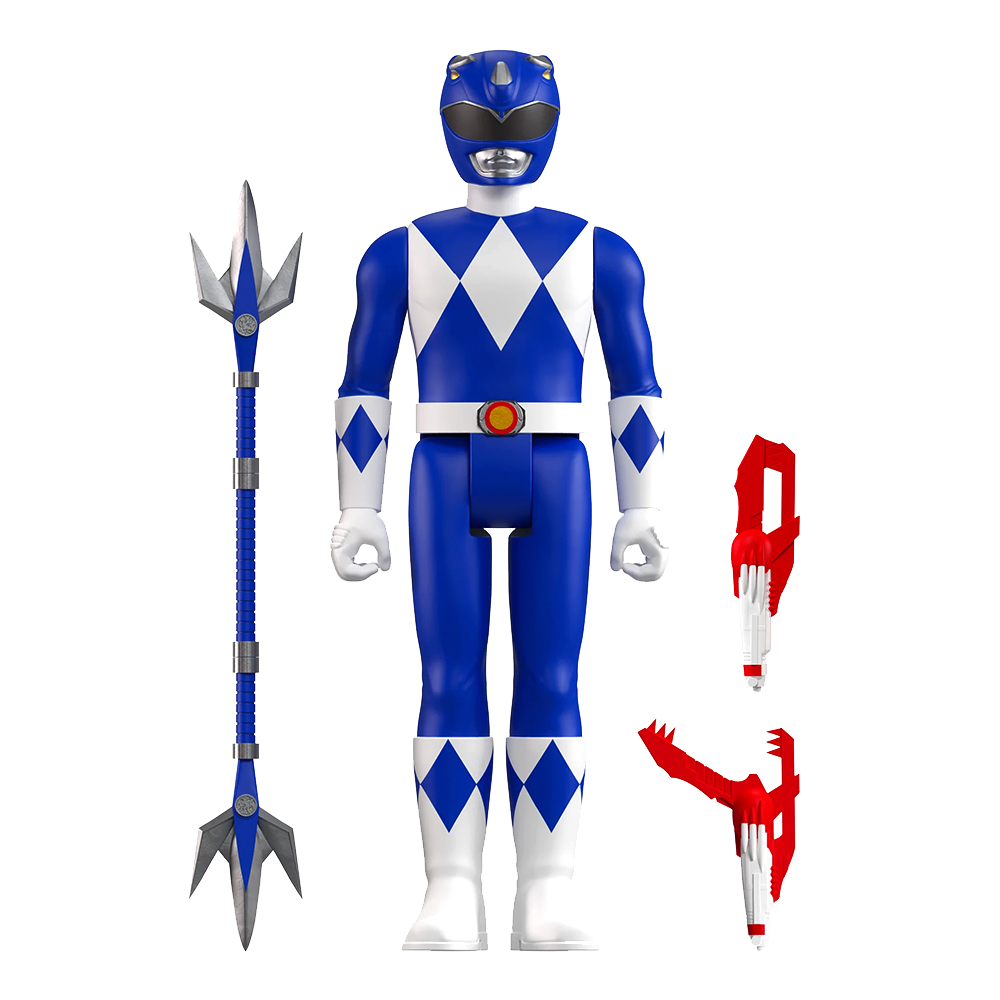 Blue Ranger - Mighty Morphin&#39; Power Rangers Reaction Figure by Super7