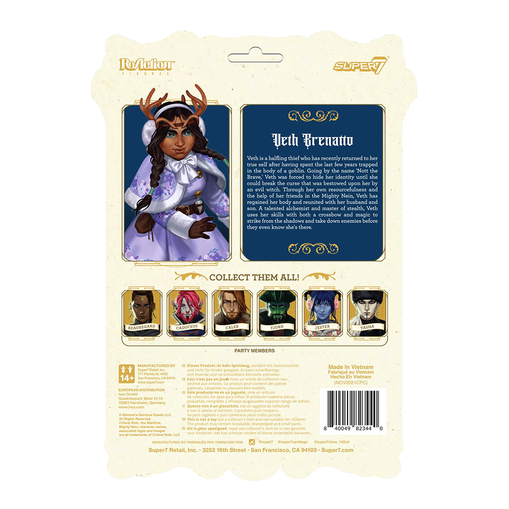 Veth Brenatto ReAction Figure - Critical Role by Super7
