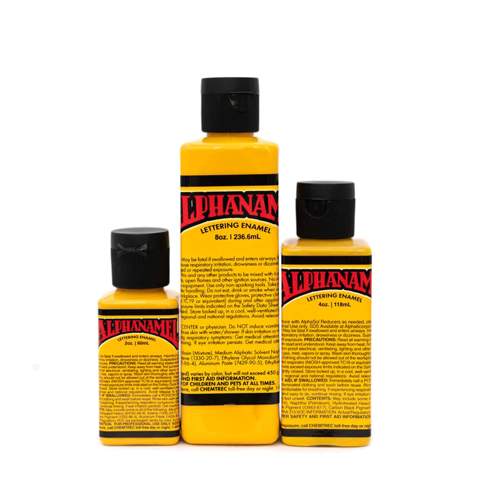 Dark Yellow Alphanamel Enamel Paint by Alpha 6 Corp