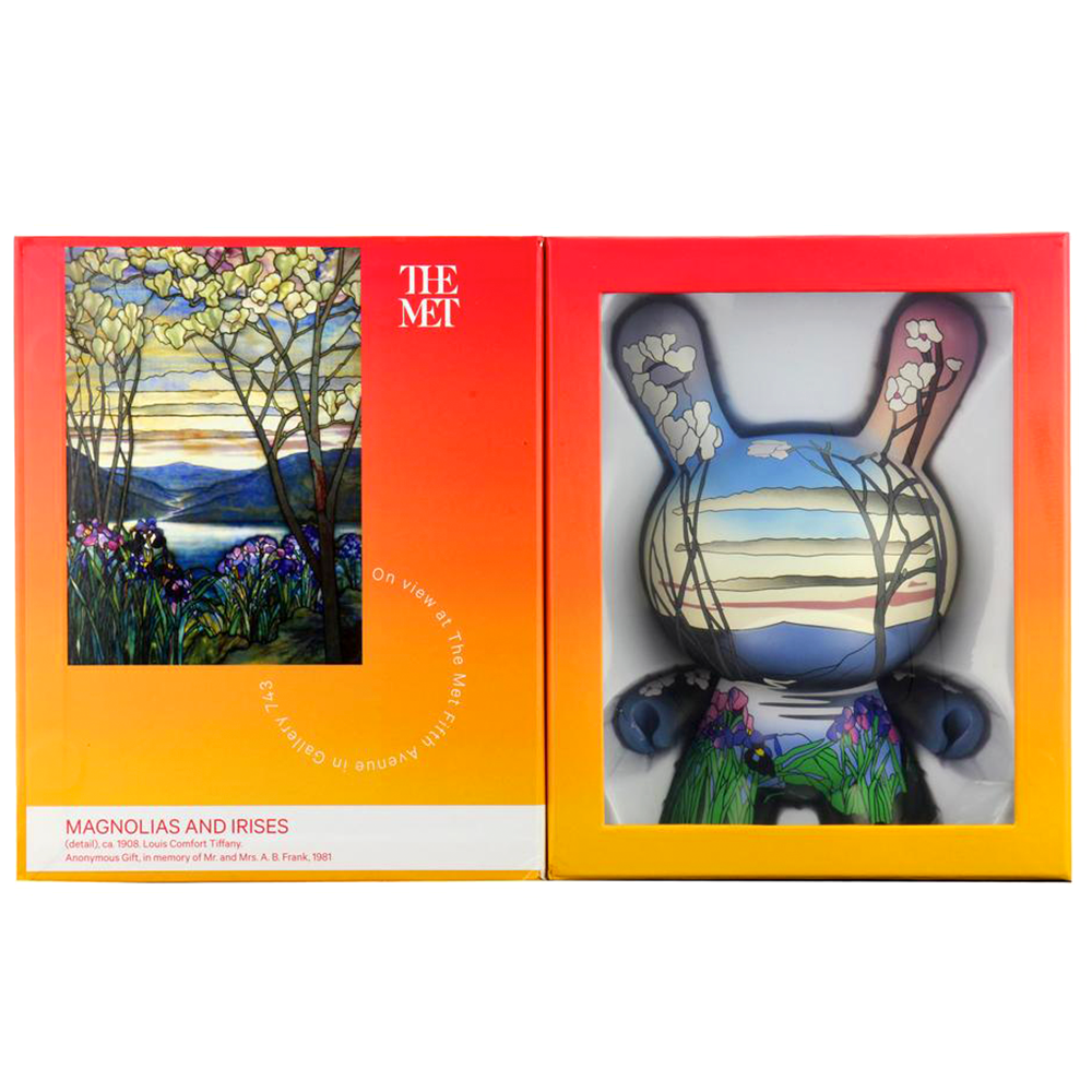 Magnolias and Irises by  Louis C. Tiffany - The Met MASTERPIECE 8&quot; Dunny by Kidrobot