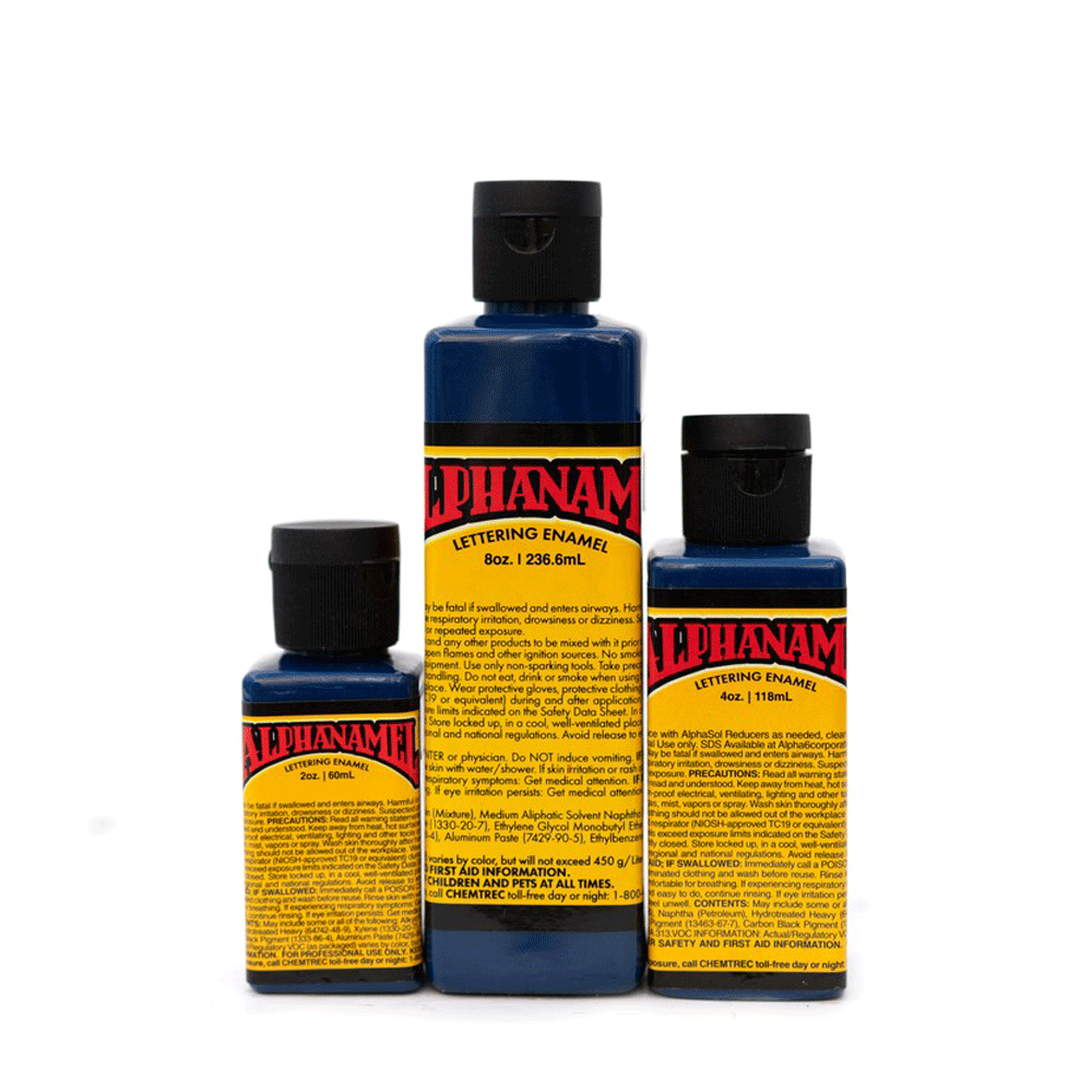 Meyer's Dark Blue Alphanamel Enamel Paint by Alpha 6 Corp