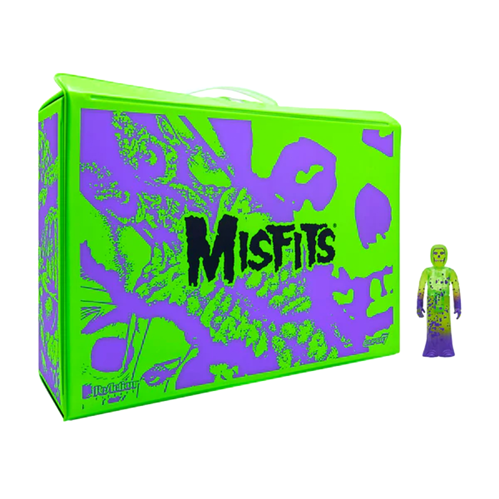 Misfits ReAction Figure Neon Green & Purple Carry Case with Exclusive Fiend Figure by Super7