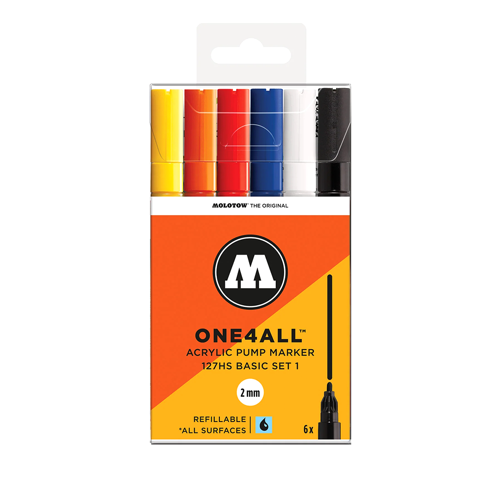 Molotow One4All 127hs Basic 1 - 6 Markers Set