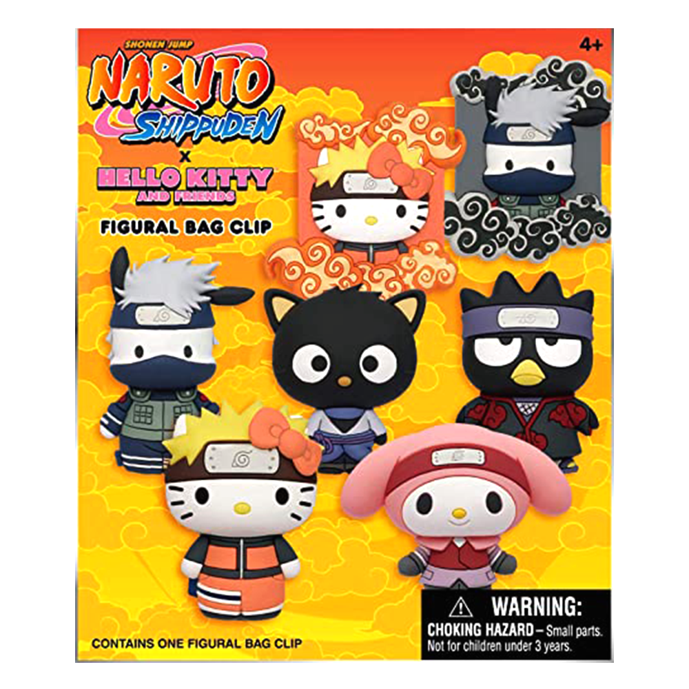 Naruto Shippuden x Hello Kitty and Friends Blind Bag Figural Bag Clip