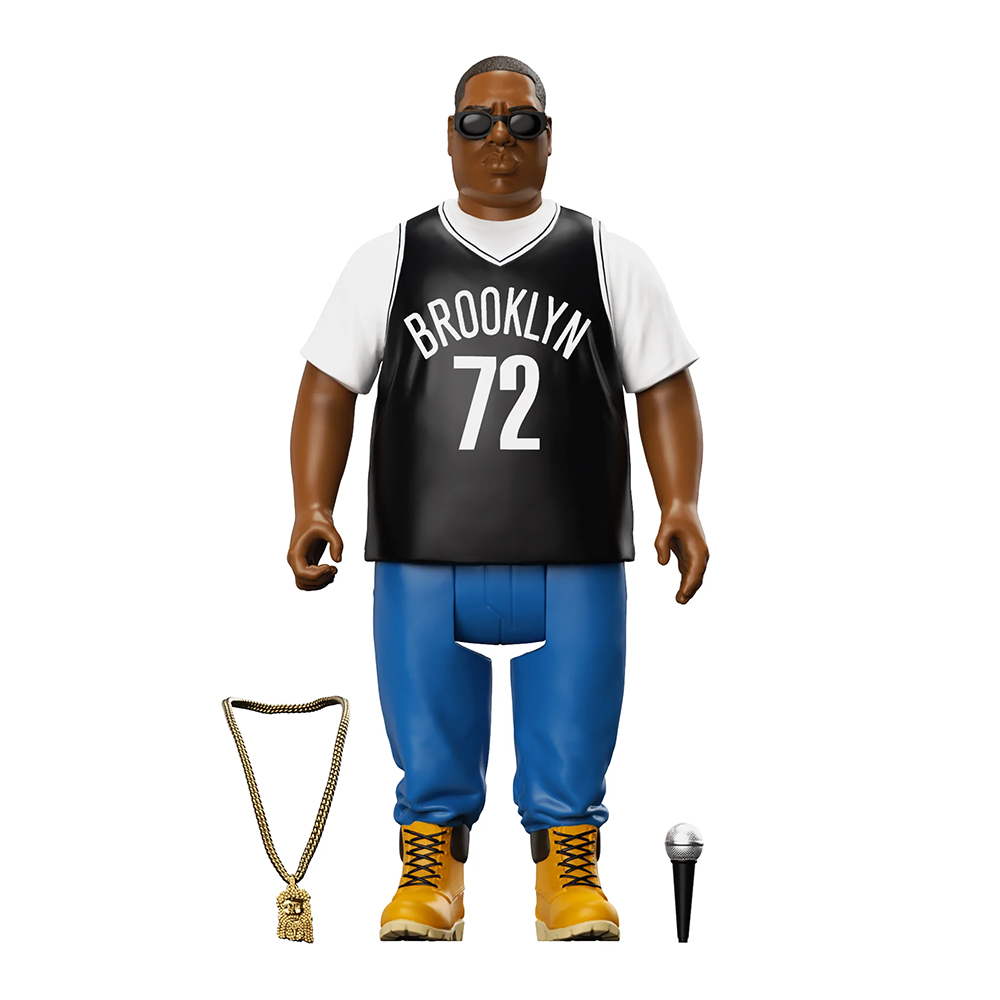 Notorious B.I.G ReAction Figure - Brooklyn Jersey by Super7 *PUNCHED