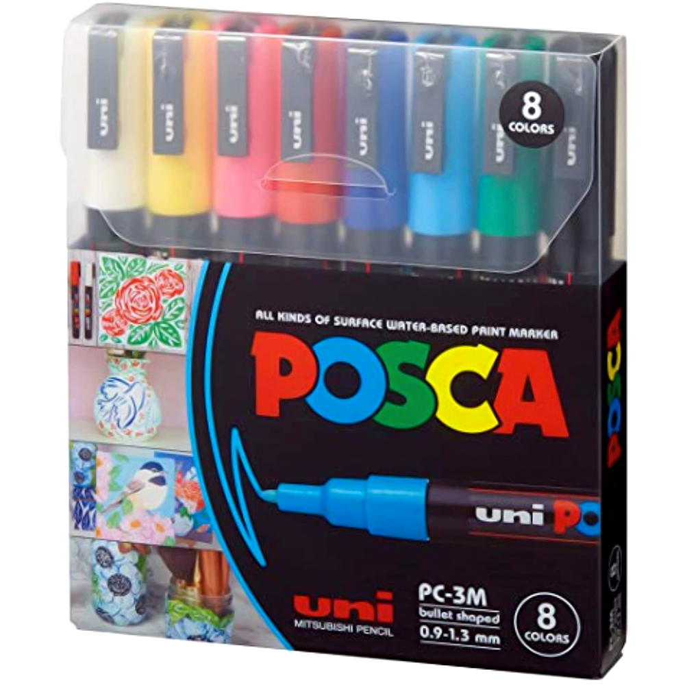 Posca 3M Basic Colors Pack of 8