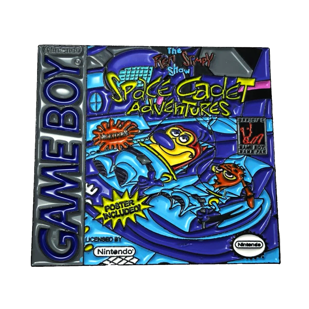 Ren and Stimpy Space Cadets Adventures Gameboy Cover Art Enamel Phantom Pin