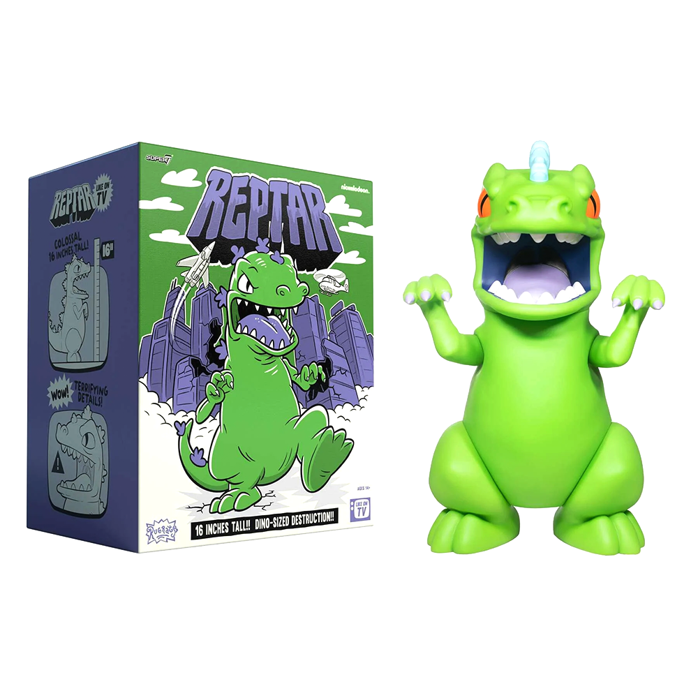 Reptar  16" Figure - Rugrats Supersize Vinyl Collectible by Super7