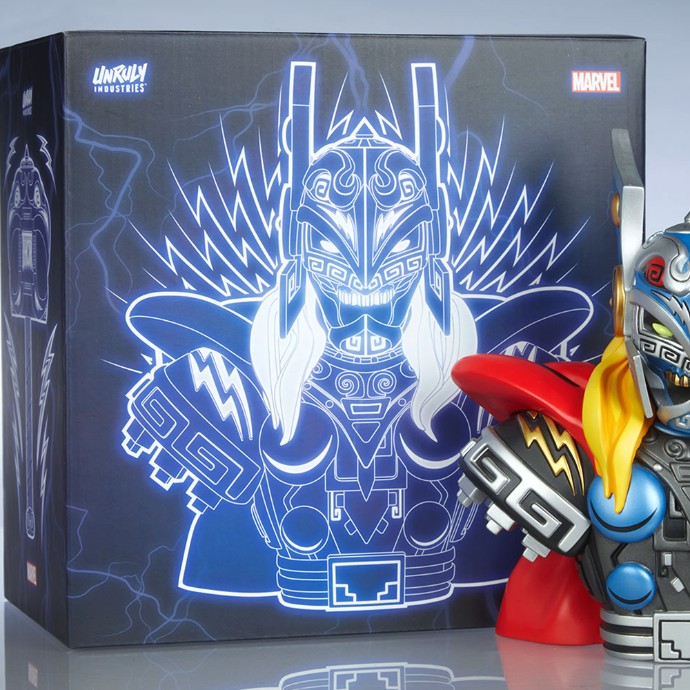 Urban Aztec Thor God of Thunder by Jesse Hernandez x Unruly Industries