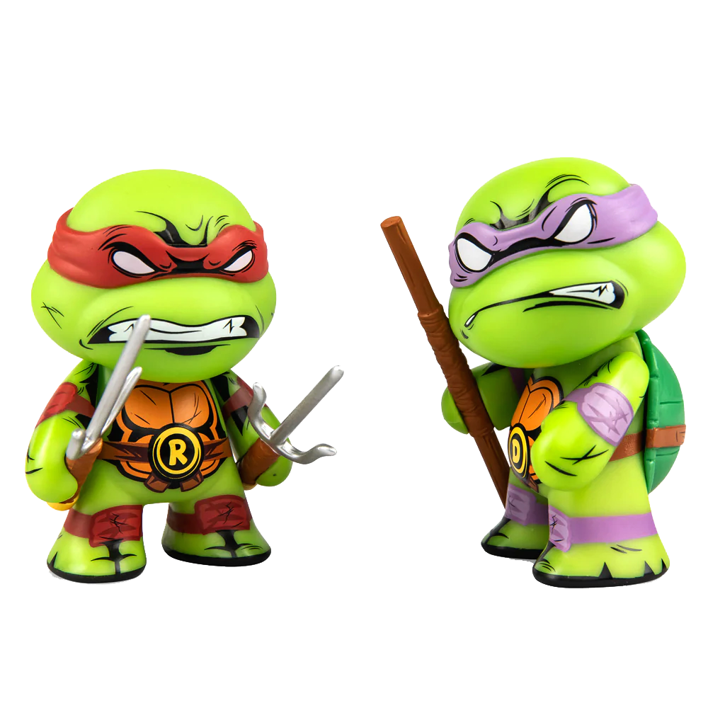 TMNT Raphael and Donatello 2pack vinyl mini figures by Kidrobot