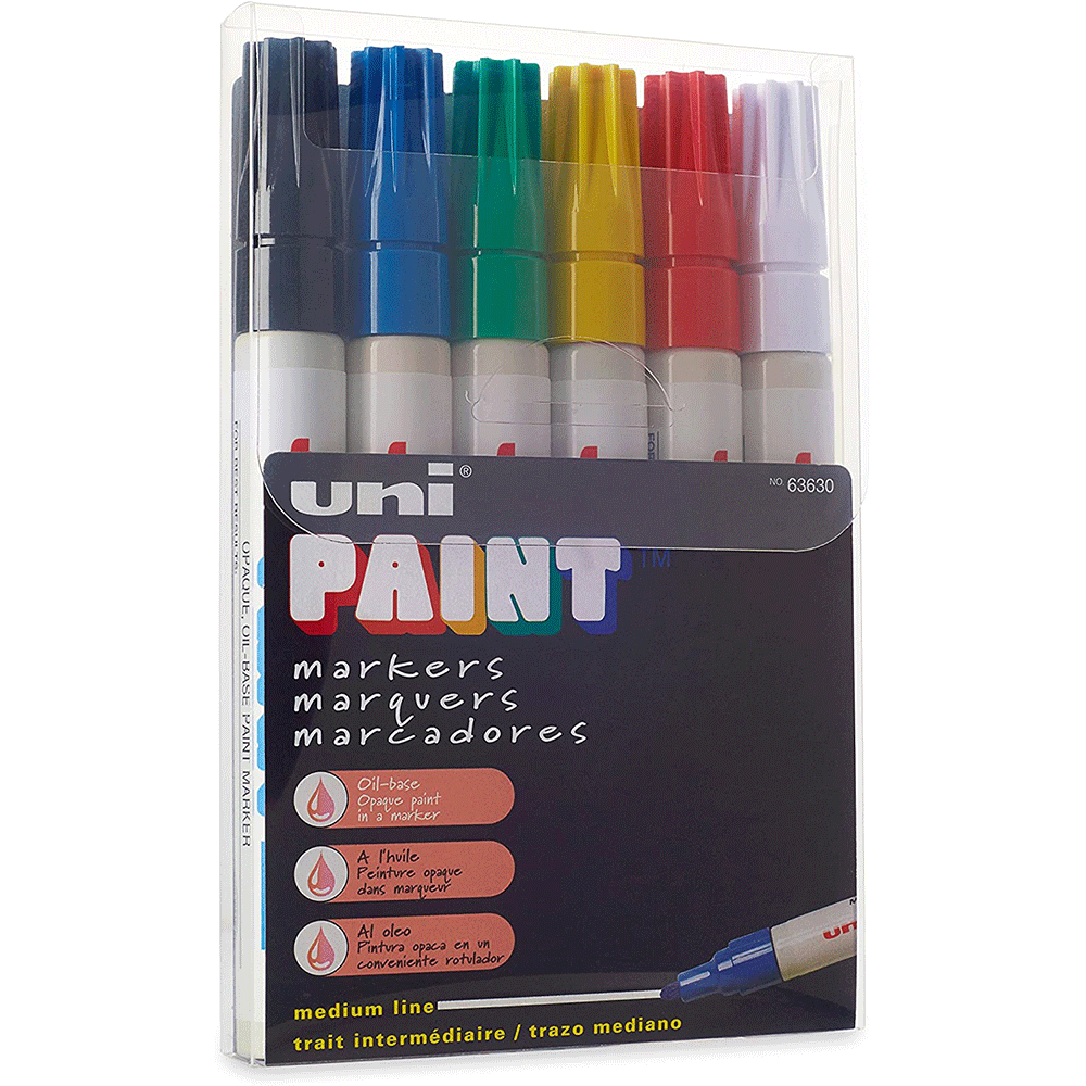Uni Paint Medium Tip Marker PX20 Set of 6