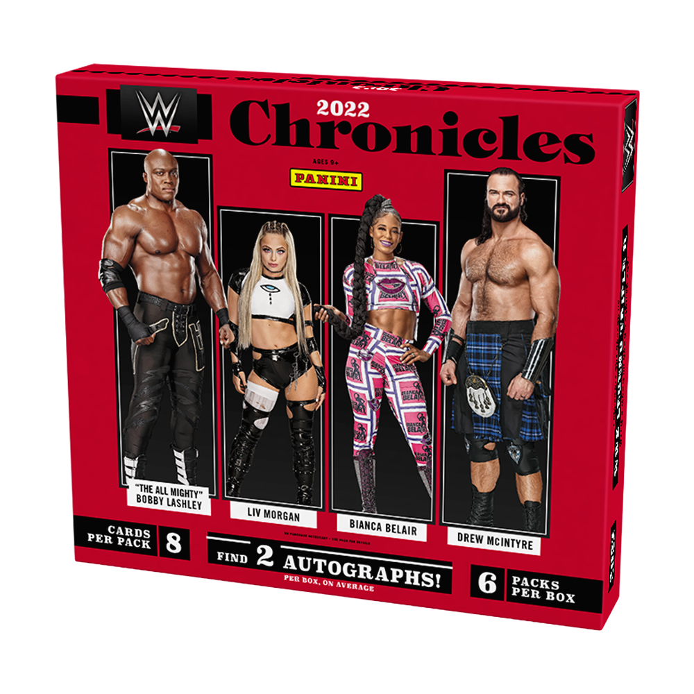 2022 Panini Chronicles WWE Wrestling Trading Card Packs (8 Cards a Pack)