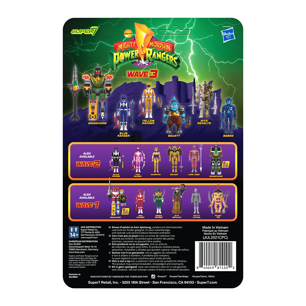 Yellow Ranger - Mighty Morphin' Power Rangers Reaction Figure by Super7